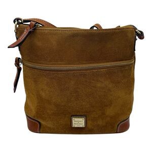 Dooney & Bourke Suede Letter Carrier Bag